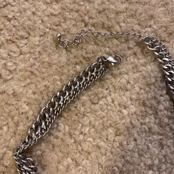 Bohemian chunky silver necklace - Picture 3 of 3